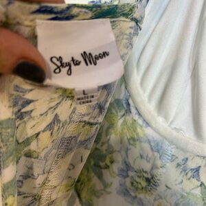 Sky to Moon Floral Print Mini Dress